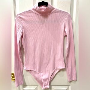 Light Pink Mock Neck Bodysuit Size Medium